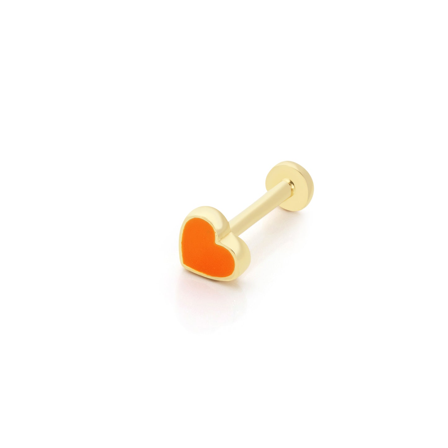 14K Altın Kalp Tragus Küpe