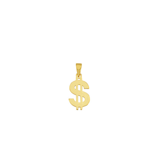Dolar Sembolü 14K Altın Kolye Ucu