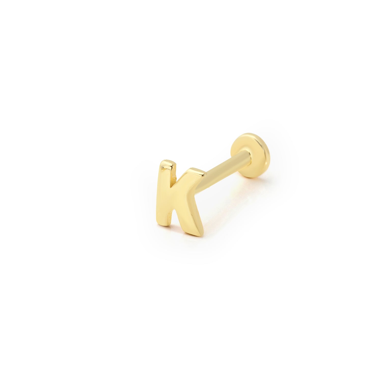 14K Altın Harf Tragus Küpe