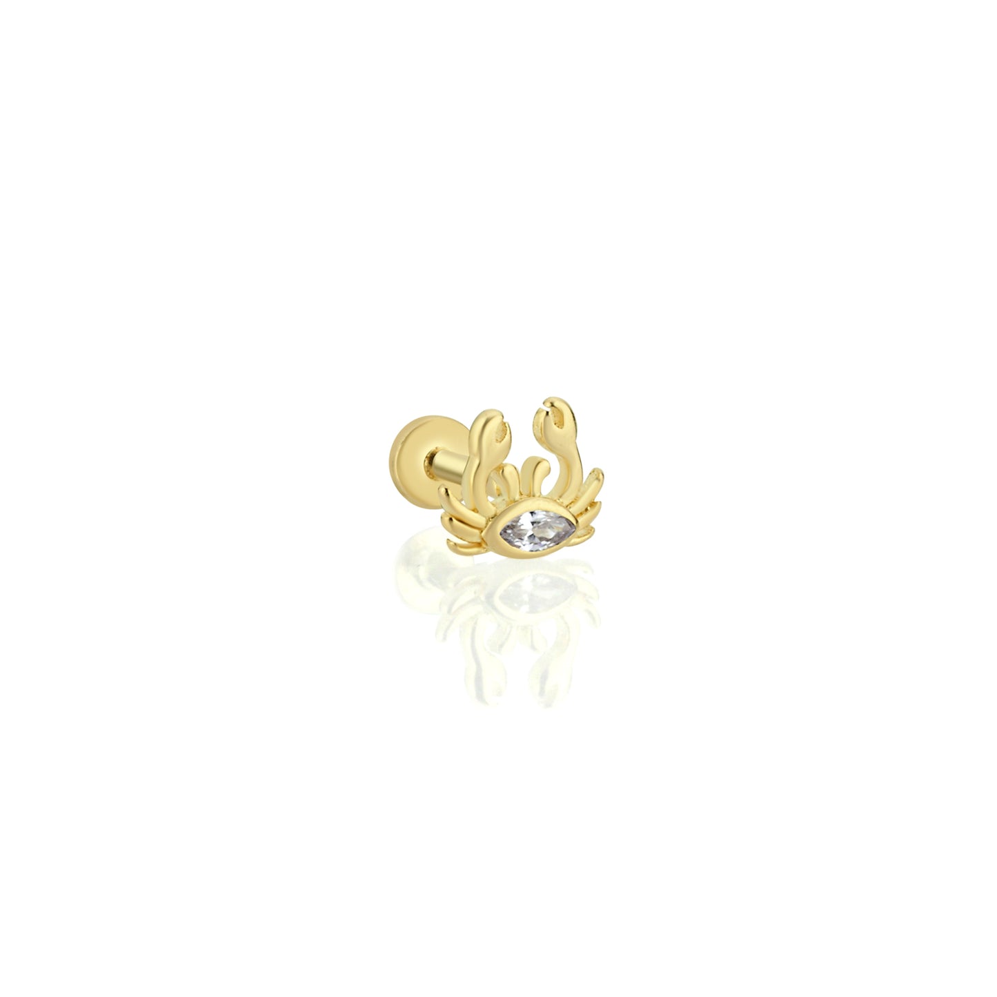 14K Altın Tragus Küpe