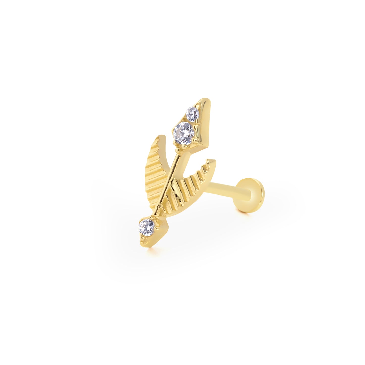 14K Altın Tragus Küpe